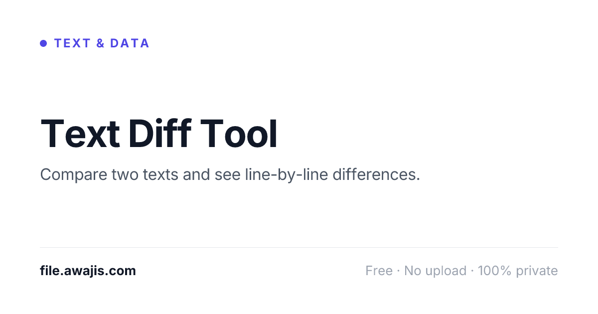 Text Diff Checker — Free Online Line-by-Line Comparison